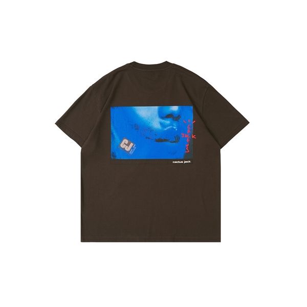 brand correct version travis scott co branded women's face lip print men's and women's short sleeve t-shirt, White;black
brand correct version travis scott co branded women's face lip print men's and women's short sleeve t-shirt, White;black
