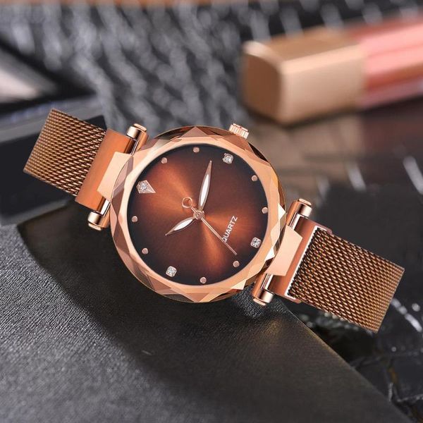 wristwatches luxury women watches fashion starry sky watch magnetic rose gold women-watches quartz clock relogio feminino, Slivery;brown
wristwatches luxury women watches fashion starry sky watch magnetic rose gold women-watches quartz clock relogio feminino, Slivery;brown