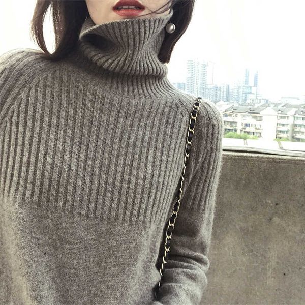 women's sweaters high collar female wave autumn korean of the fashion lazy wind pullover sweater 6fbl, White;black 
women's sweaters high collar female wave autumn korean of the fashion lazy wind pullover sweater 6fbl, White;black