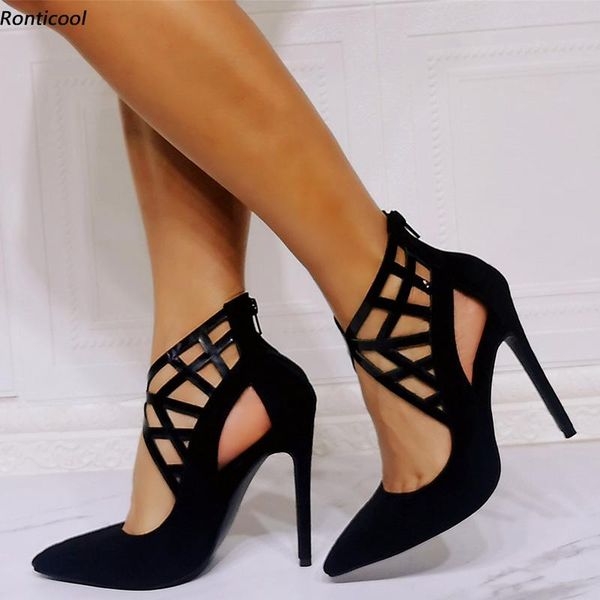 dress shoes ronticool handmade women summer pumps faux suede hollow stiletto heel pointed toe elegant black us plus size 5-15
dress shoes ronticool handmade women summer pumps faux suede hollow stiletto heel pointed toe elegant black us plus size 5-15