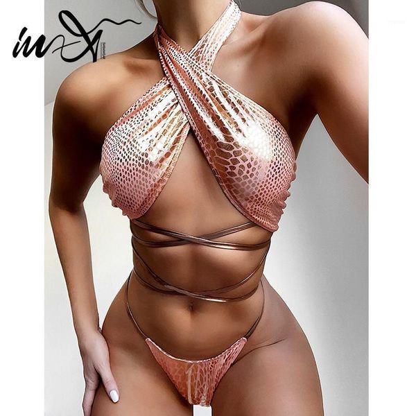 in-x pink snake bikinis 2021 mujer halter swimsuit female ladies string swimwear women bathing suit biquini swimming women's, White;black
in-x pink snake bikinis 2021 mujer halter swimsuit female ladies string swimwear women bathing suit biquini swimming women's, White;black