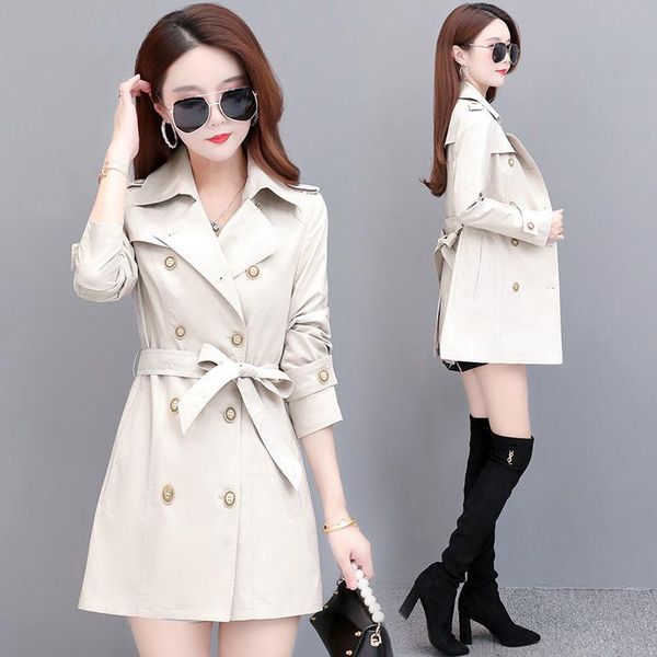 women's trench coats women 2021 spring autumn fashion with belt double breasted coat female vintage long sleeve pockets outwear overcoa, Tan;black
women's trench coats women 2021 spring autumn fashion with belt double breasted coat female vintage long sleeve pockets outwear overcoa, Tan;black