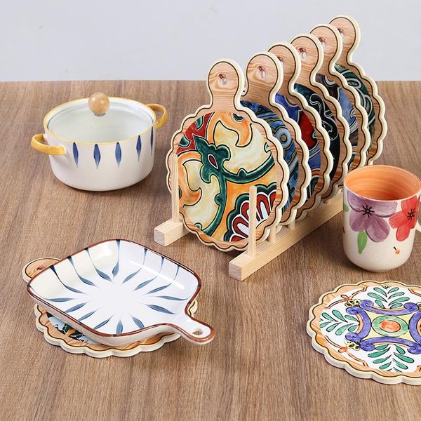 mats & pads placemat european and american style creative ceramic pot holder round racket can withstand high temperature tableware
mats & pads placemat european and american style creative ceramic pot holder round racket can withstand high temperature tableware