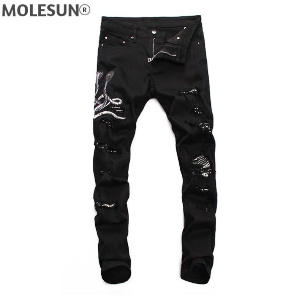 men's jeans european club style mens brand snake black men slim pants denim trousers zipper pencil for, Blue
men's jeans european club style mens brand snake black men slim pants denim trousers zipper pencil for, Blue