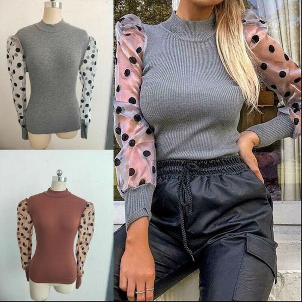 vintage polka dot mesh women blouses sheer see through long puff sleeve ol work shirts ladies shirt, White
vintage polka dot mesh women blouses sheer see through long puff sleeve ol work shirts ladies shirt, White