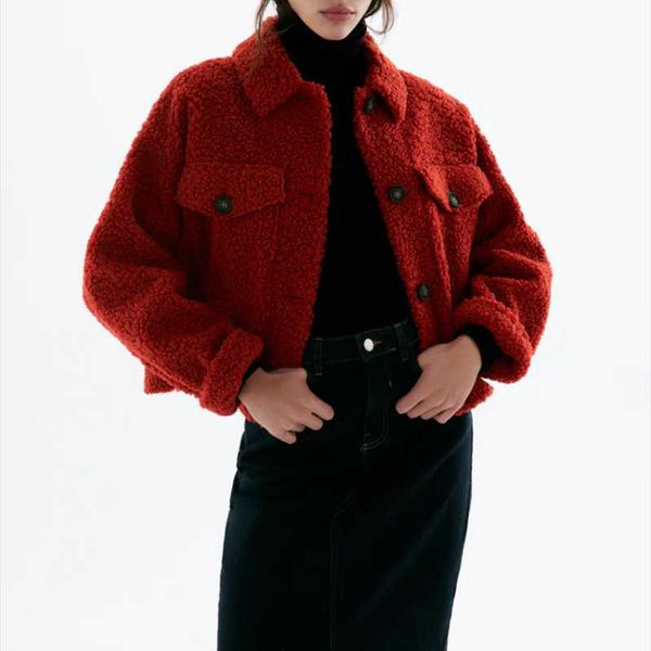 women's jackets zzjuly zaza 2021 autumn winter coat women red fashion warm fleece shirts jacket casual button-up soft long sleeve loose, Black;brown
women's jackets zzjuly zaza 2021 autumn winter coat women red fashion warm fleece shirts jacket casual button-up soft long sleeve loose, Black;brown