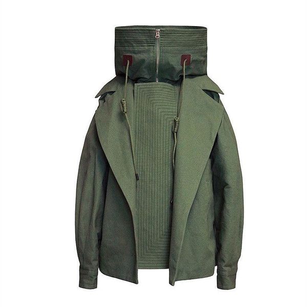 women's trench coats oversized turtleneck long sleeve army green coat 2021 hooded zipper up autumn loose style windbreaker, Tan;black
women's trench coats oversized turtleneck long sleeve army green coat 2021 hooded zipper up autumn loose style windbreaker, Tan;black