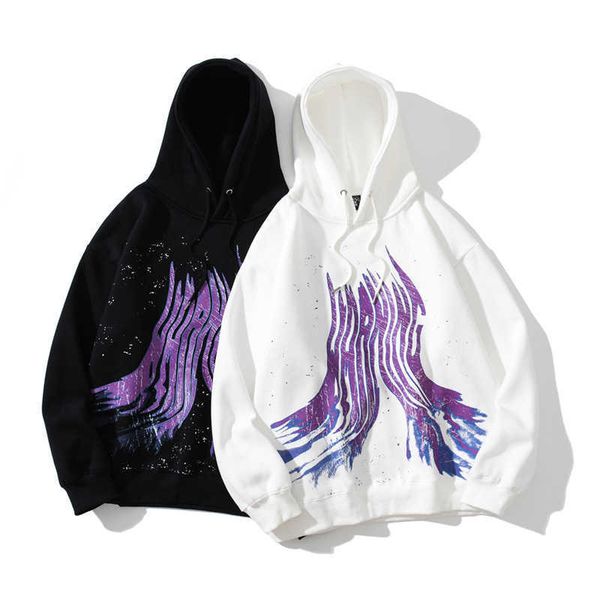 classic 20 winter tide brand versatile alphabet printed lovers' loose drawstring sweater, Black
classic 20 winter tide brand versatile alphabet printed lovers' loose drawstring sweater, Black