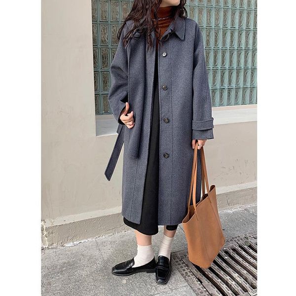women's wool & blends thickened double-sided cashmere coat high end autumn winter 2021 korean medium length loose woolen d513, Black
women's wool & blends thickened double-sided cashmere coat high end autumn winter 2021 korean medium length loose woolen d513, Black