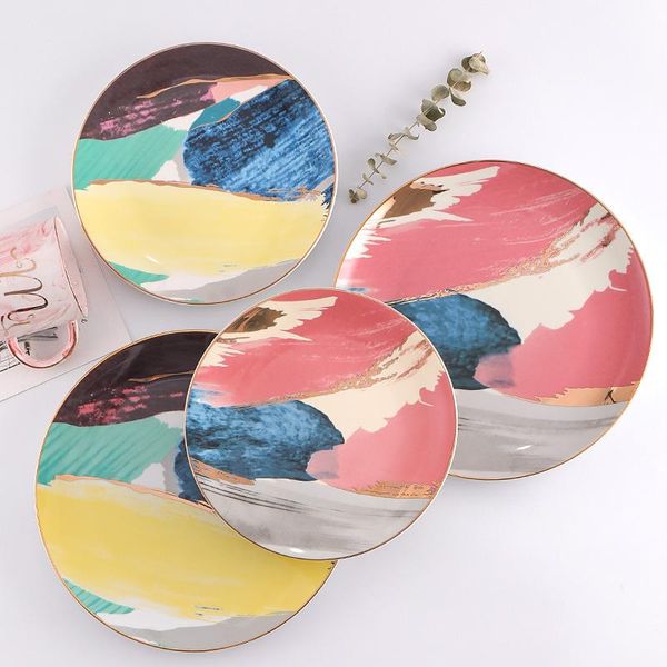 dishes & plates 2pcs gold inlay ins dish ceramic 11 inch dessert tray steak tableware home decor kitchen dinner christams gifts
dishes & plates 2pcs gold inlay ins dish ceramic 11 inch dessert tray steak tableware home decor kitchen dinner christams gifts