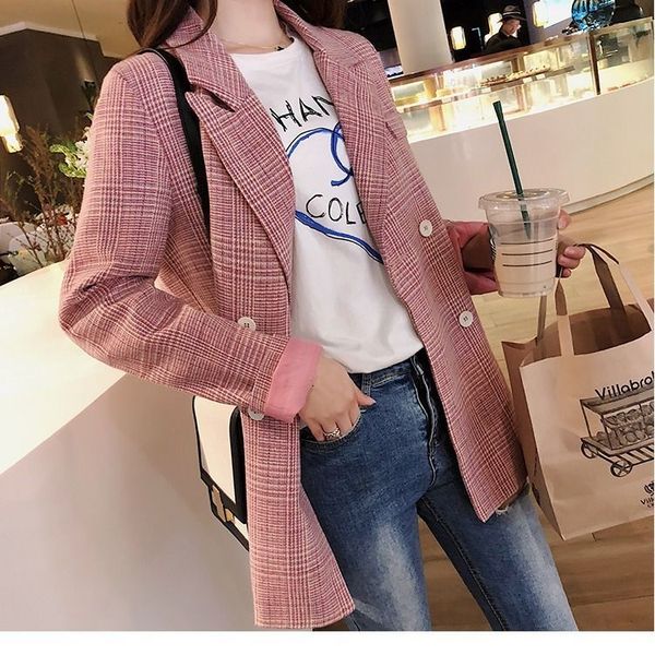 women's suits & blazers heydress female spring blazer inlaid collar lady from the formal office woman's long sleeve plaid ztyh, White;black
women's suits & blazers heydress female spring blazer inlaid collar lady from the formal office woman's long sleeve plaid ztyh, White;black