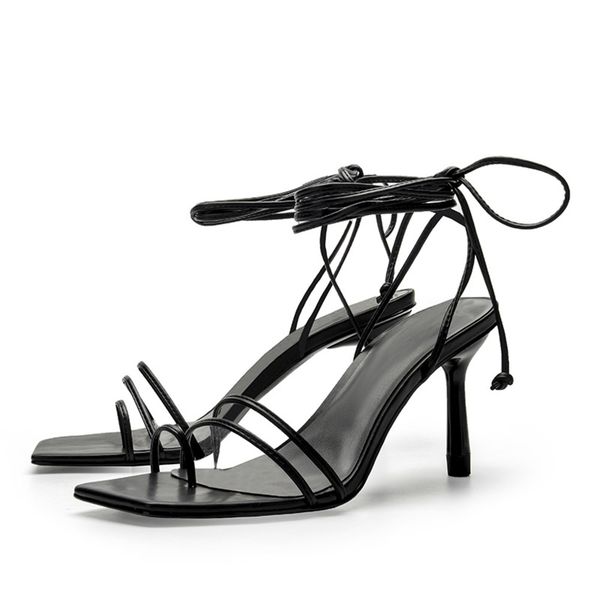 small ck women's sandals fashion versatile style thin heel strap high heels, Black
small ck women's sandals fashion versatile style thin heel strap high heels, Black