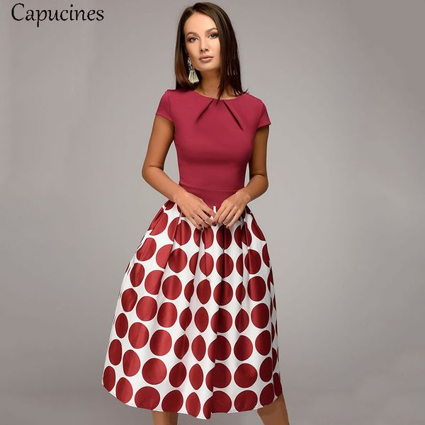 2021vintage dot printing patchwork a-line dresses women summer short sleeves round neck casual dress female vestidos, Black;gray 
2021vintage dot printing patchwork a-line dresses women summer short sleeves round neck casual dress female vestidos, Black;gray