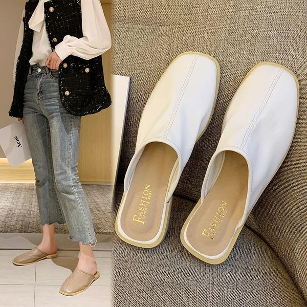 slippers 2021 summer pu leather flats woman slip on half shoes loafers mules flip flops walking 2he4, Black
slippers 2021 summer pu leather flats woman slip on half shoes loafers mules flip flops walking 2he4, Black