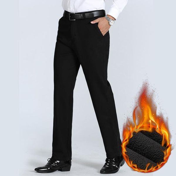 winter fleece thick warm pants fashion business casual straight high-level stretch men's brand trousers, Black
winter fleece thick warm pants fashion business casual straight high-level stretch men's brand trousers, Black