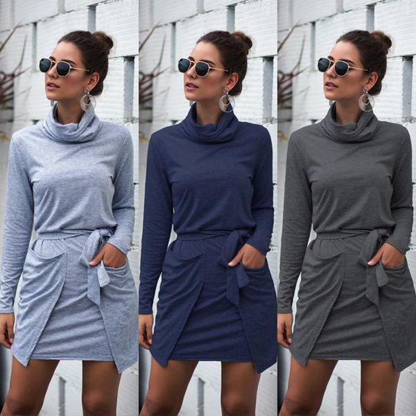casual dresses 2021 summer women's fashion solid o neck long sleeve empire tunic lace up pockets package hip mini dress ladies slim, Black;gray
casual dresses 2021 summer women's fashion solid o neck long sleeve empire tunic lace up pockets package hip mini dress ladies slim, Black;gray