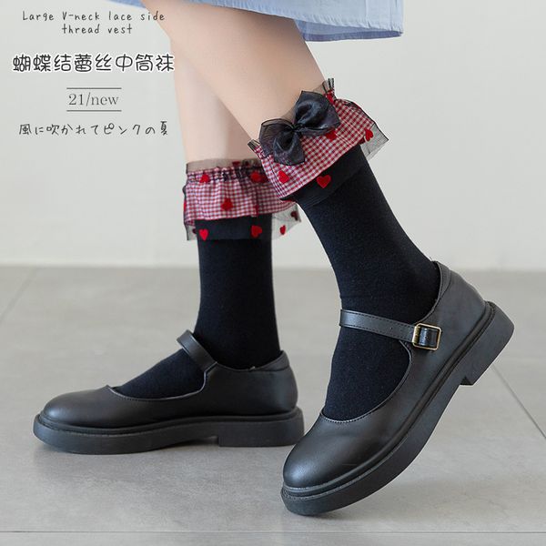 lolita four season breathable foot ring lace sweet love lovely bow bracelet middle tube socks academic style, Red;black
lolita four season breathable foot ring lace sweet love lovely bow bracelet middle tube socks academic style, Red;black