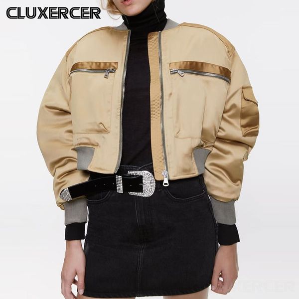 women's jackets autumn winter short baseball jacekt coats women zipper splice casual lady loose bomber coat female outwear, Black;brown
women's jackets autumn winter short baseball jacekt coats women zipper splice casual lady loose bomber coat female outwear, Black;brown