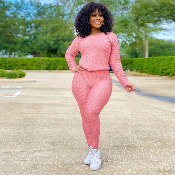 women's tracksuits 2021 spring women street casual style sets long sleeve round neck elastic pants pure color two piece, Gray
women's tracksuits 2021 spring women street casual style sets long sleeve round neck elastic pants pure color two piece, Gray