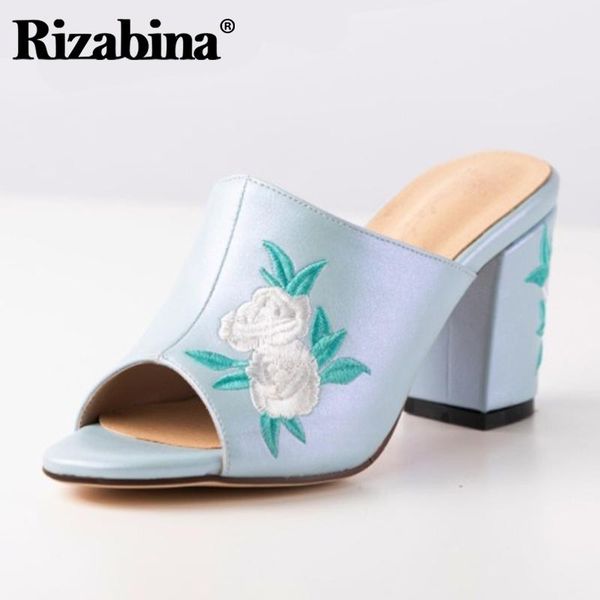 rizabina summer women sandals shoes fashion peep toe slippers lady square high heels embroidery footwear size 33-43, Black
rizabina summer women sandals shoes fashion peep toe slippers lady square high heels embroidery footwear size 33-43, Black