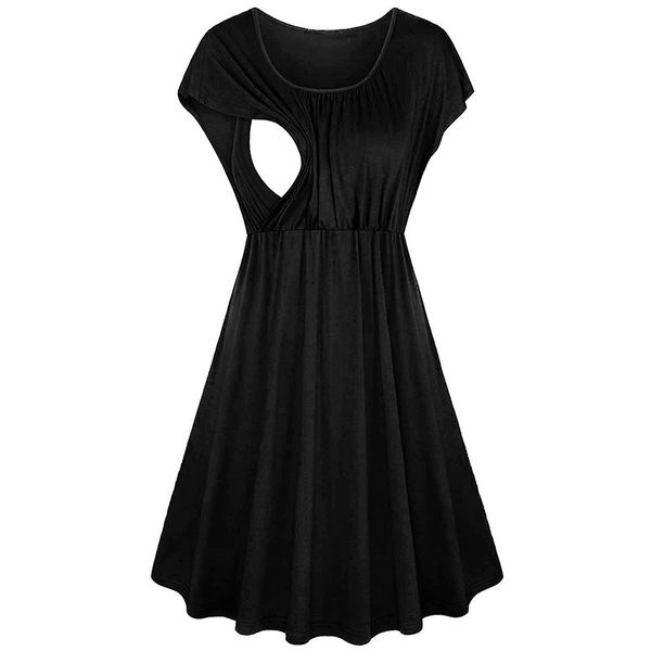 long 2019 multi-functional nursing mother medium and maternity dress, White;black
long 2019 multi-functional nursing mother medium and maternity dress, White;black