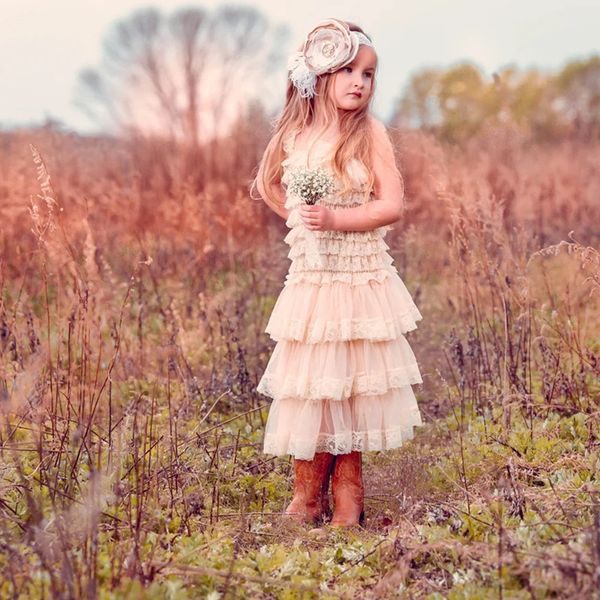 tea length a line flower girl dresses spaghetti straps sleeveless tiered lace girls pageant dresses, White;blue
tea length a line flower girl dresses spaghetti straps sleeveless tiered lace girls pageant dresses, White;blue
