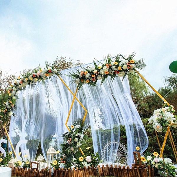 party decoration 1pc wedding arch hexagonal wrought iron shelf flower stand background frame props birthday supplies
party decoration 1pc wedding arch hexagonal wrought iron shelf flower stand background frame props birthday supplies