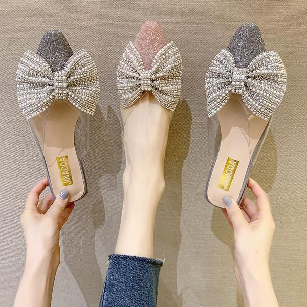 slippers 2021 summer women pearl slip on flat shoes pointed toe bling cute bow slipper rhinestone ladies, Black
slippers 2021 summer women pearl slip on flat shoes pointed toe bling cute bow slipper rhinestone ladies, Black