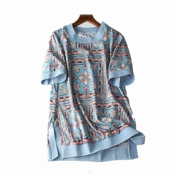 women's t-shirt fashion indie print short sleeve rayon t shirt woman loose baggy o-neck blue large plus size l-4xl summer clo, White
women's t-shirt fashion indie print short sleeve rayon t shirt woman loose baggy o-neck blue large plus size l-4xl summer clo, White