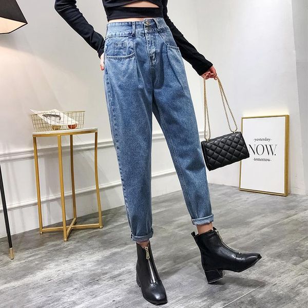 boyfriends jeans woman high waist female slim fit vintage mom femme spring summer ladies trousers denim cowboy harem pants women's, Blue
boyfriends jeans woman high waist female slim fit vintage mom femme spring summer ladies trousers denim cowboy harem pants women's, Blue