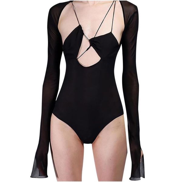women's jumpsuits & rompers jumpsuit women solid color pullover long sleeve stitching hollow slim bodysuit bodycon overalls2021, Black;white
women's jumpsuits & rompers jumpsuit women solid color pullover long sleeve stitching hollow slim bodysuit bodycon overalls2021, Black;white