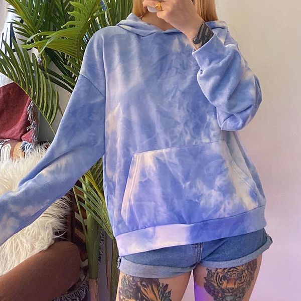 women's hoodies & sweatshirts autumn hooded tie-dye print loose casual pullover with big pockets blue color for ladies basic clothes, Black
women's hoodies & sweatshirts autumn hooded tie-dye print loose casual pullover with big pockets blue color for ladies basic clothes, Black