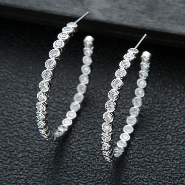hoop & huggie luxury round cubic zircon statement big earrings for women wedding dubai bridal circle e9499, Golden;silver
hoop & huggie luxury round cubic zircon statement big earrings for women wedding dubai bridal circle e9499, Golden;silver