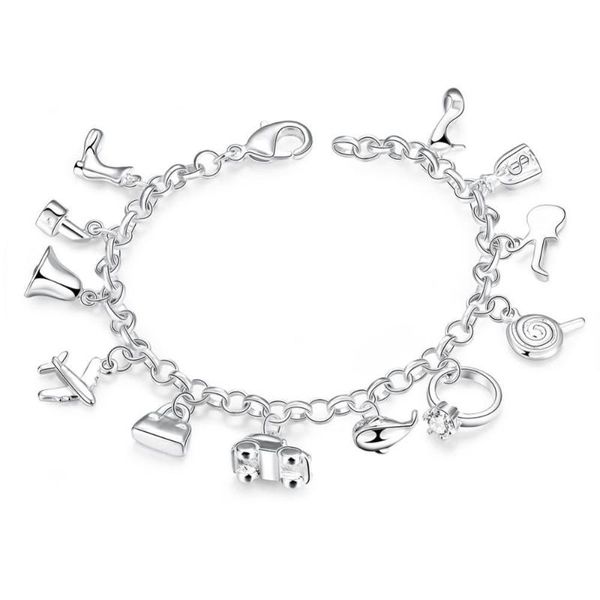 charm bracelets 12 pendants tassel charms bracelet silver plated for women & bangles jewelry gift femme bileklik pulseira, Golden;silver
charm bracelets 12 pendants tassel charms bracelet silver plated for women & bangles jewelry gift femme bileklik pulseira, Golden;silver