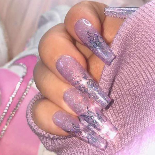 false nails fake long purple black flame nail stickers finished 24 pieces with glue fa, Red;gold
false nails fake long purple black flame nail stickers finished 24 pieces with glue fa, Red;gold