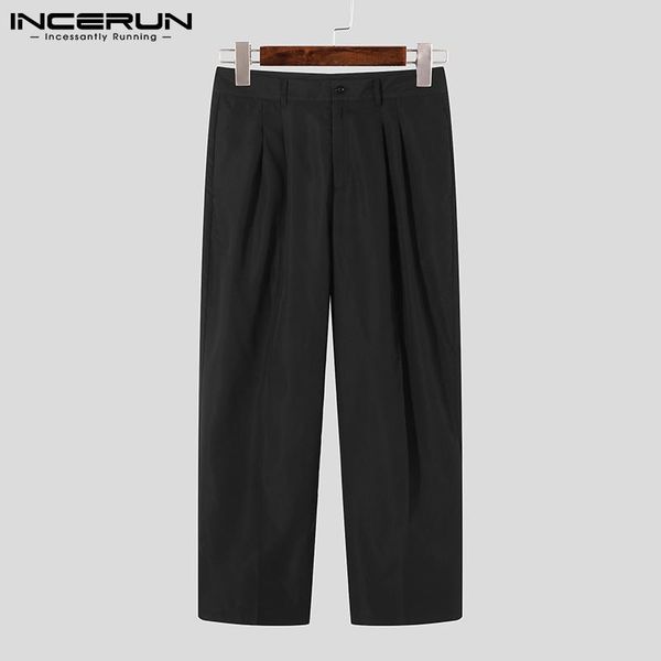 men's pants incerun fashion men joggers button baggy streetwear 2021 korean leisure wide leg trouser solid color casual long, Black
men's pants incerun fashion men joggers button baggy streetwear 2021 korean leisure wide leg trouser solid color casual long, Black