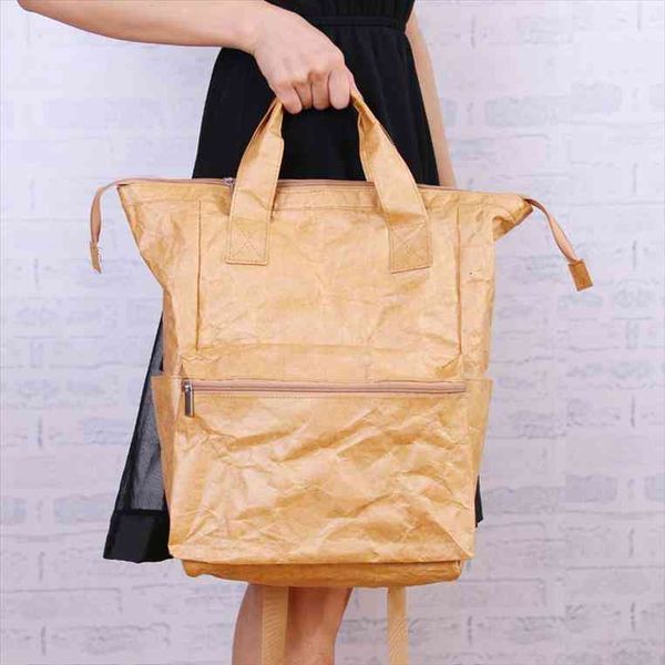 women backpack kraft paper bag mummy large capacity washable tear resistant environmental friendly
women backpack kraft paper bag mummy large capacity washable tear resistant environmental friendly