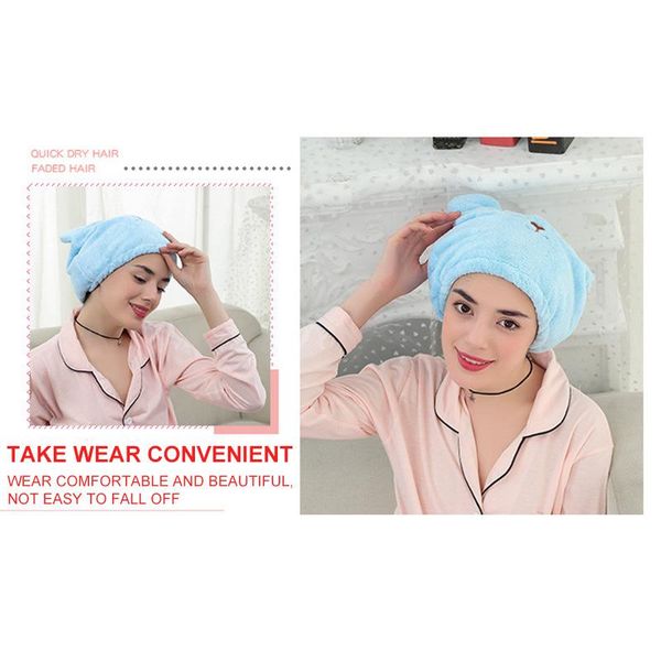 shower caps natural wet hair fast dry turban cartoon ear design hat microfiber fits all girls head sizes bathing cap for women
shower caps natural wet hair fast dry turban cartoon ear design hat microfiber fits all girls head sizes bathing cap for women