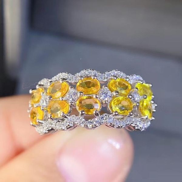 cluster rings natural real yellow sapphire luxury ring per jewelry 925 sterling silver 3*4mm 0.3ct*10pcs gemstone fine j212222, Golden;silver
cluster rings natural real yellow sapphire luxury ring per jewelry 925 sterling silver 3*4mm 0.3ct*10pcs gemstone fine j212222, Golden;silver