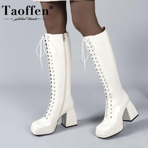 boots taoffen size 34-43 2022 long for female thick high heel shoes lace up platform motor biker knee boot zipper footwear, Black
boots taoffen size 34-43 2022 long for female thick high heel shoes lace up platform motor biker knee boot zipper footwear, Black