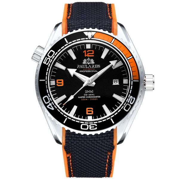 wristwatches men automatic self wind mechanical canvas rubber strap orange blue red rotatable bezel classic watch, Slivery;brown
wristwatches men automatic self wind mechanical canvas rubber strap orange blue red rotatable bezel classic watch, Slivery;brown