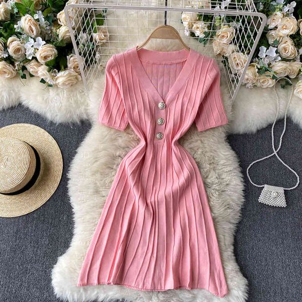 dresses women knitted elegant v neeck sleeve a-line summer korean fashion streetwear short es, Black;gray
dresses women knitted elegant v neeck sleeve a-line summer korean fashion streetwear short es, Black;gray