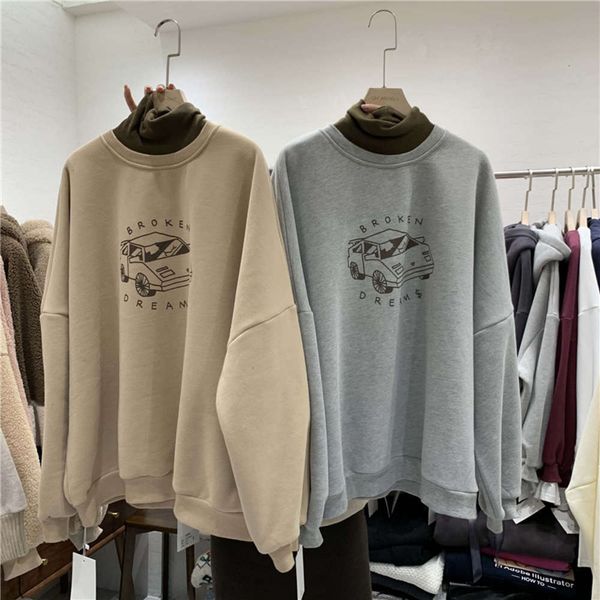 women's hoodies & sweatshirts hoodie weiyi spring and autumn thin 2021 korean ins fashion high collar stitching fake two loose upper ga, Black
women's hoodies & sweatshirts hoodie weiyi spring and autumn thin 2021 korean ins fashion high collar stitching fake two loose upper ga, Black