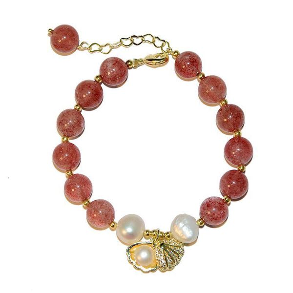 beaded, strands fashion freshwater pearl strawberry crystal bracelet female korean style simple shell pendant beaded bracelets for women, Black
beaded, strands fashion freshwater pearl strawberry crystal bracelet female korean style simple shell pendant beaded bracelets for women, Black
