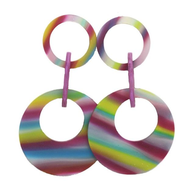 big rainbow earrings fashion women exaggerated party eardrop dangle acrylic stud, Golden;silver
big rainbow earrings fashion women exaggerated party eardrop dangle acrylic stud, Golden;silver