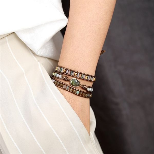 women ethnic leather wrap bracelet w/ labradorite rhinestone beaded 3 strands bracelet boho jewelry wholesale dropshipping-a, Golden;silver
women ethnic leather wrap bracelet w/ labradorite rhinestone beaded 3 strands bracelet boho jewelry wholesale dropshipping-a, Golden;silver