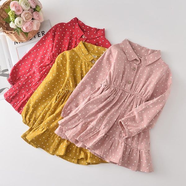 girl's dresses girl dress girls long sleeved spring heart print princess children autumn casual clothes vestido de festa infantil korea, Red;yellow
girl's dresses girl dress girls long sleeved spring heart print princess children autumn casual clothes vestido de festa infantil korea, Red;yellow