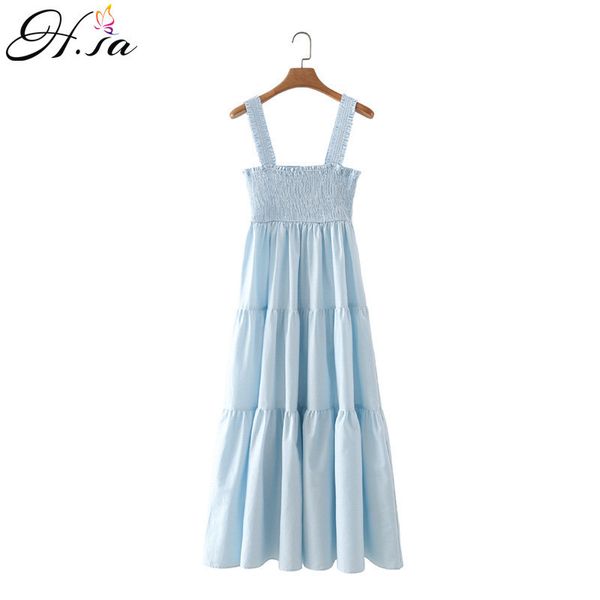 h.sa dresses holiday beach sleeveless elastic waist dress a -line solid spaghetti strap casual blue summer boho 210417, Black;gray
h.sa dresses holiday beach sleeveless elastic waist dress a -line solid spaghetti strap casual blue summer boho 210417, Black;gray