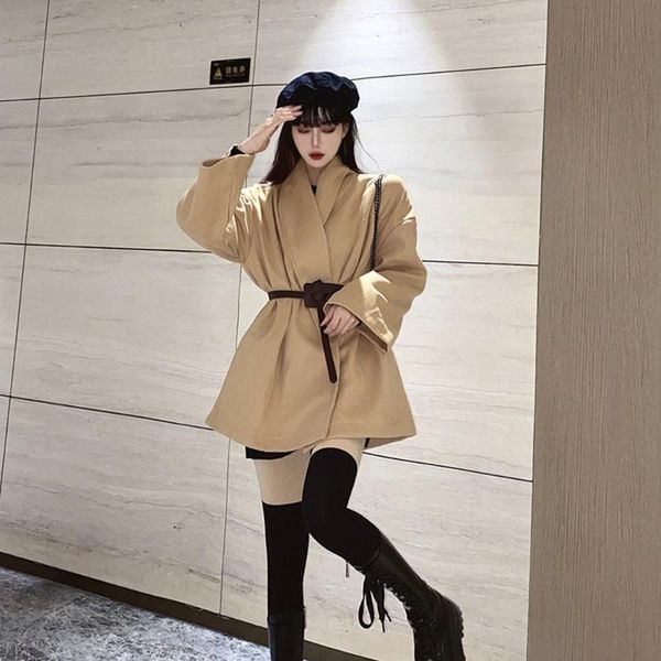 women's wool & blends women black khaki cape coats 2021 arrival woolen coat fashion autumn and winter korean style loose overcoat
women's wool & blends women black khaki cape coats 2021 arrival woolen coat fashion autumn and winter korean style loose overcoat