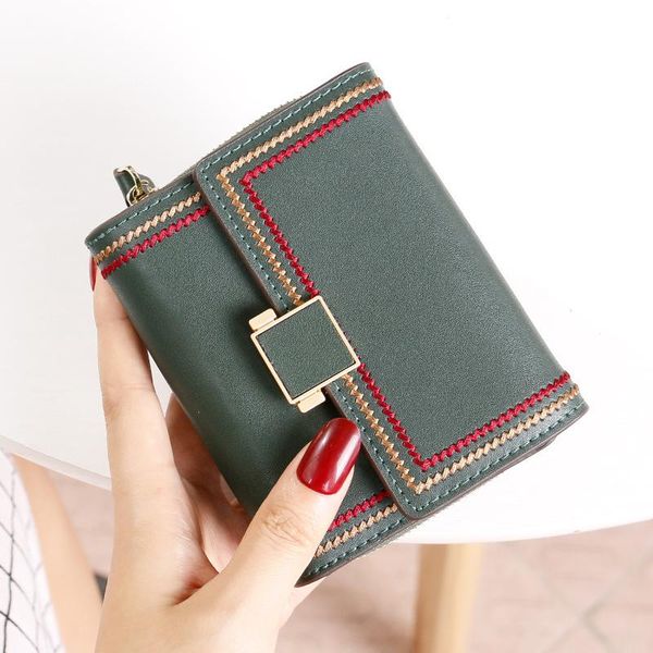 wallets genuine leather bag mini 2021 small wallet female short card fashion cowhide student, Red;black
wallets genuine leather bag mini 2021 small wallet female short card fashion cowhide student, Red;black